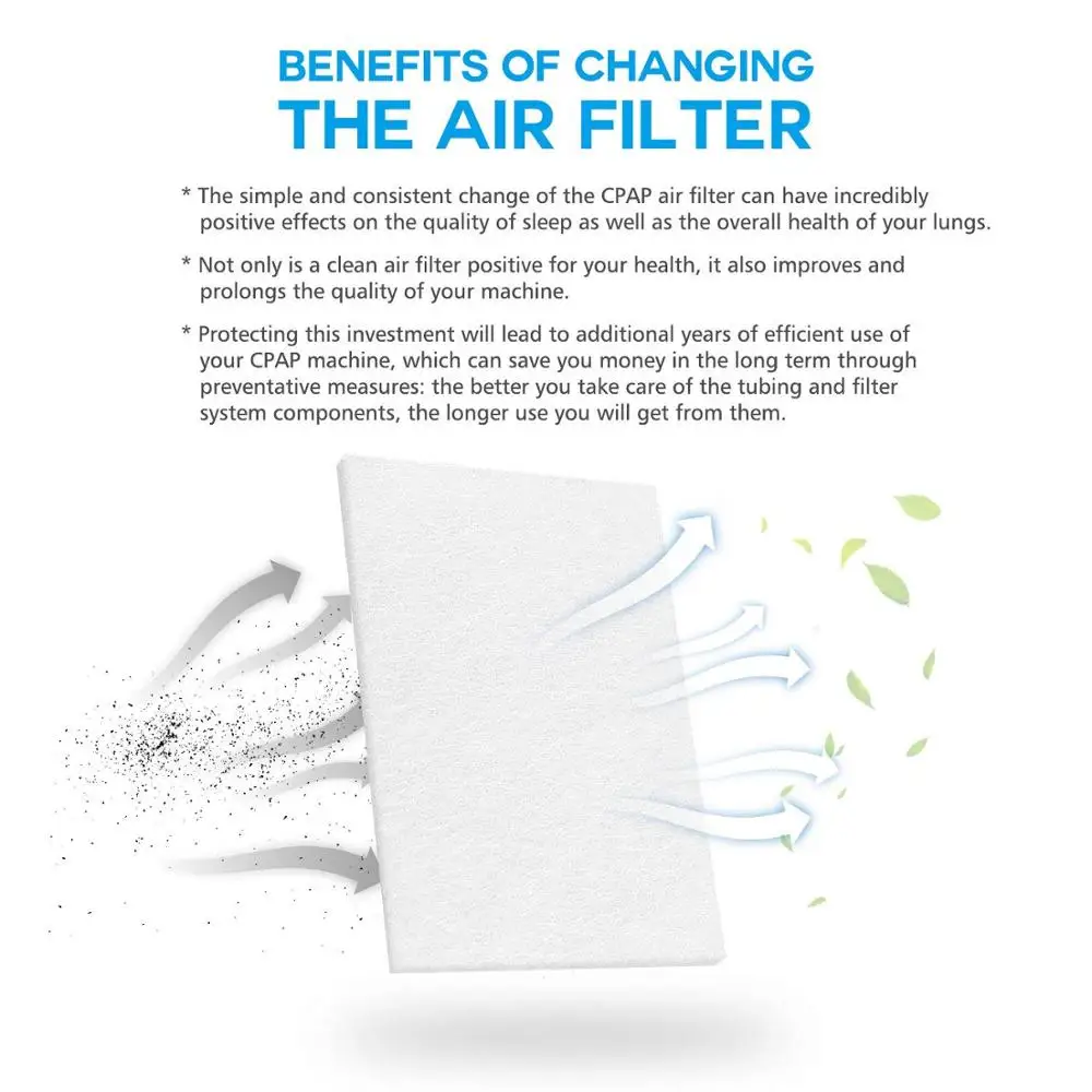 CPAP Pene Filter ResMed|Premije za Enkratno uporabo Univerzalne Filtri materiala za ResMed AirSense 10-S9-AirStart - Serije CPAP